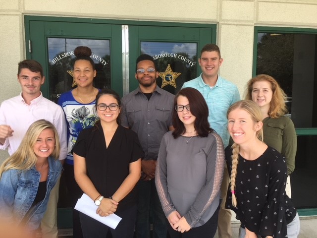 Another photo of Saint Leo criminal justice students at the Falkenberg Road Jail